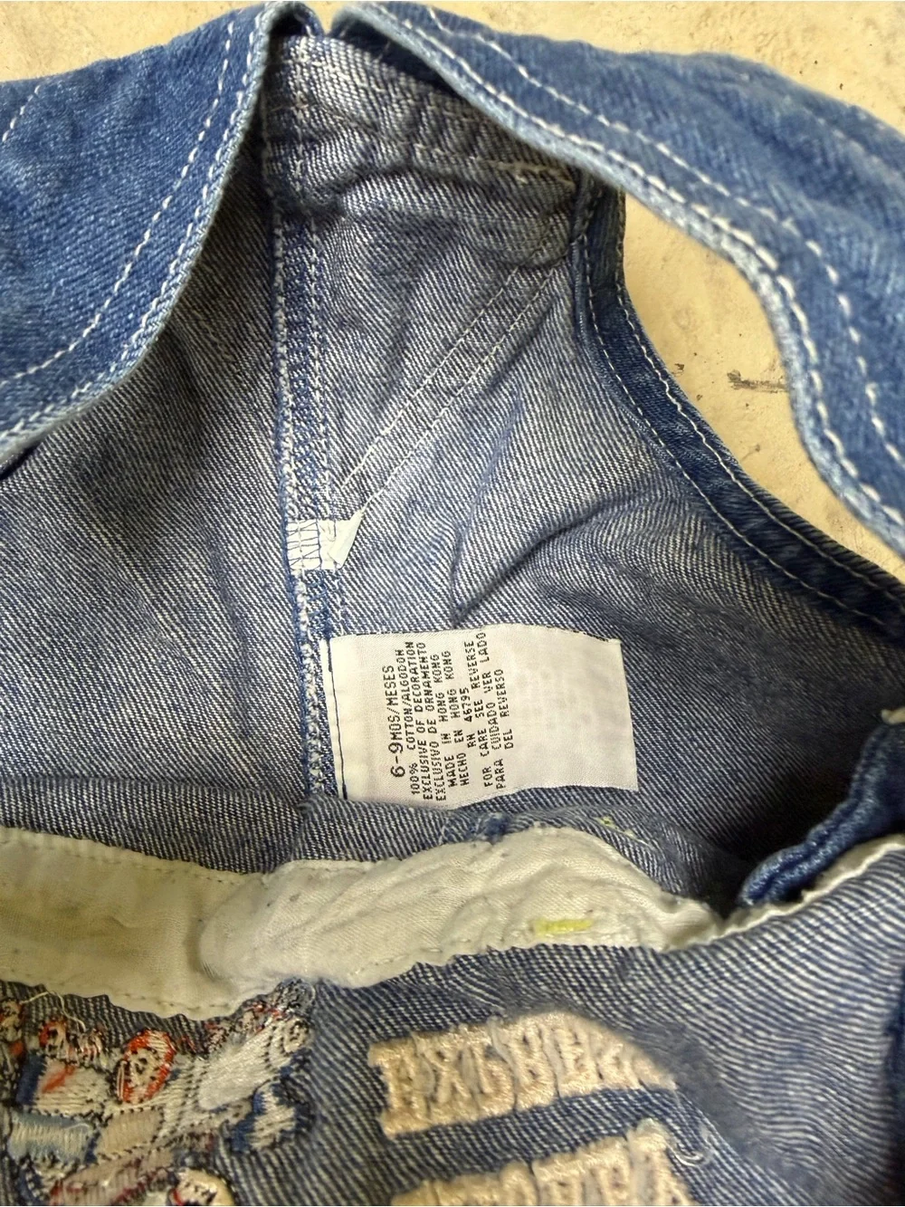 OshKosh B'gosh Navy Blue Mickey Express Denim Short Overalls
